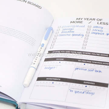 A5 Hardcover Leather Daily Expense Tracker for Home Management
